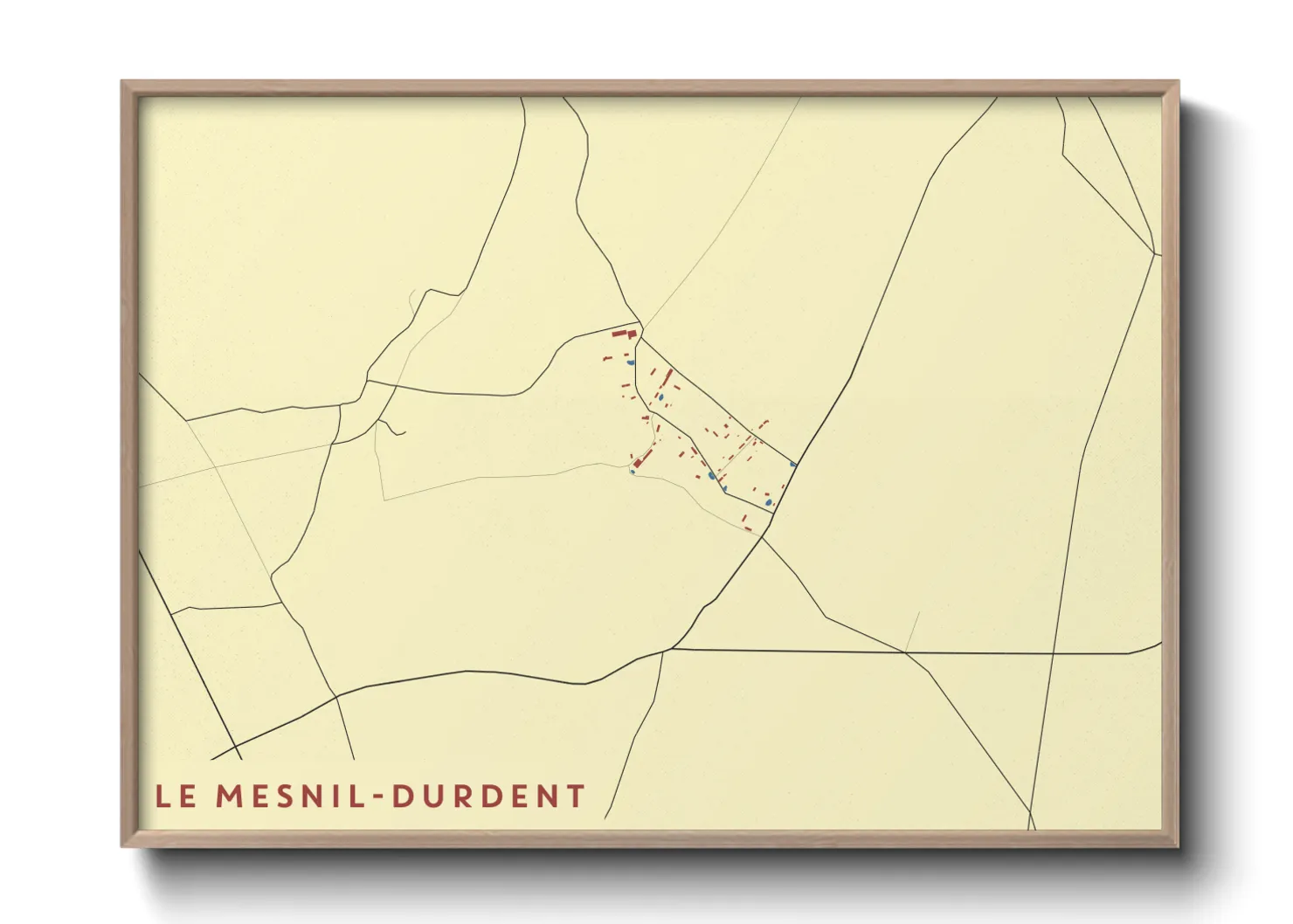 Une affiche de carte sur Le Mesnil-Durdent