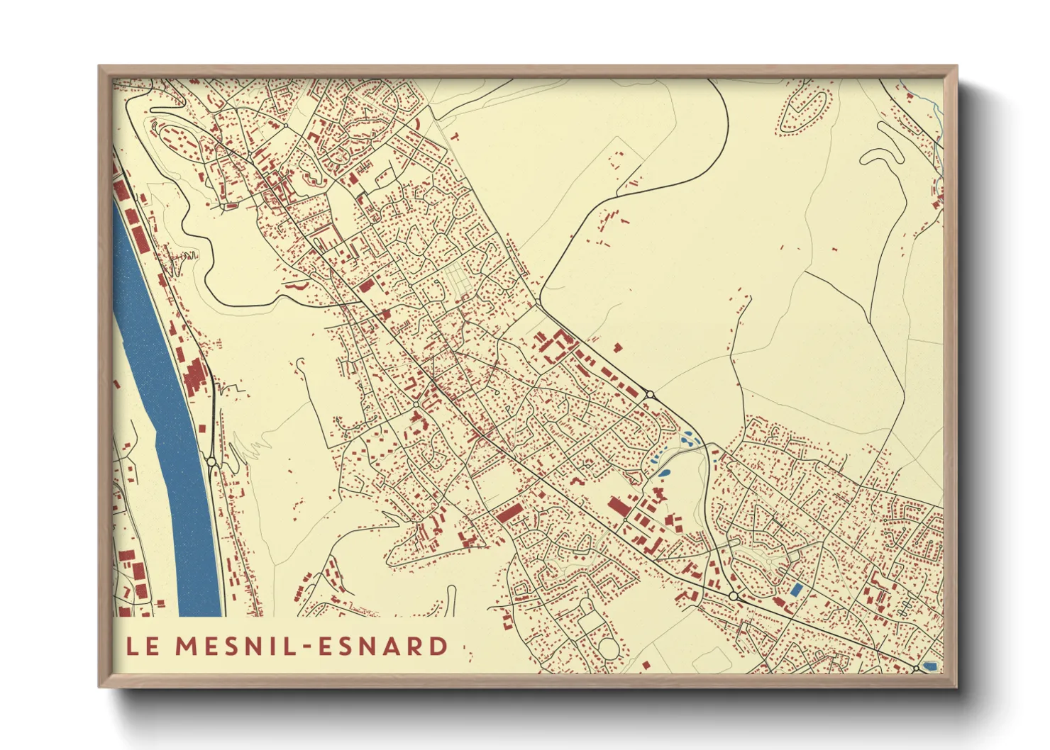 Une affiche de carte sur Le Mesnil-Esnard
