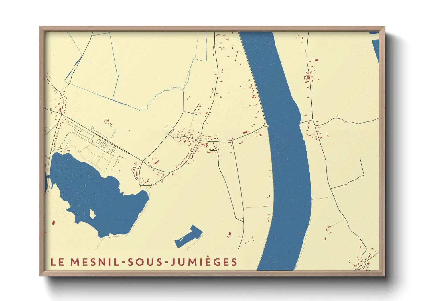 Une affiche de carte sur Le Mesnil-sous-Jumièges