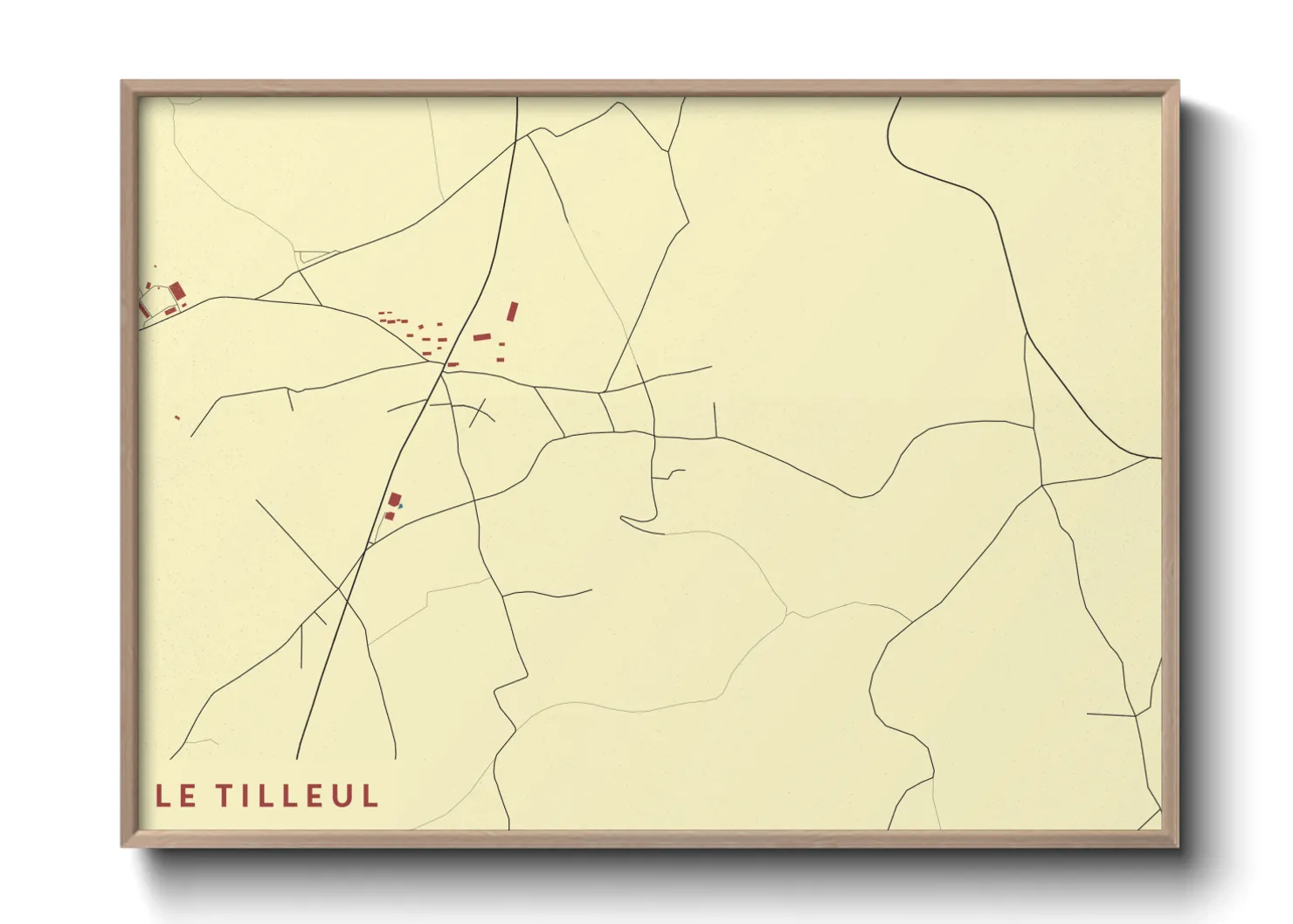 Une affiche de carte sur Le Tilleul