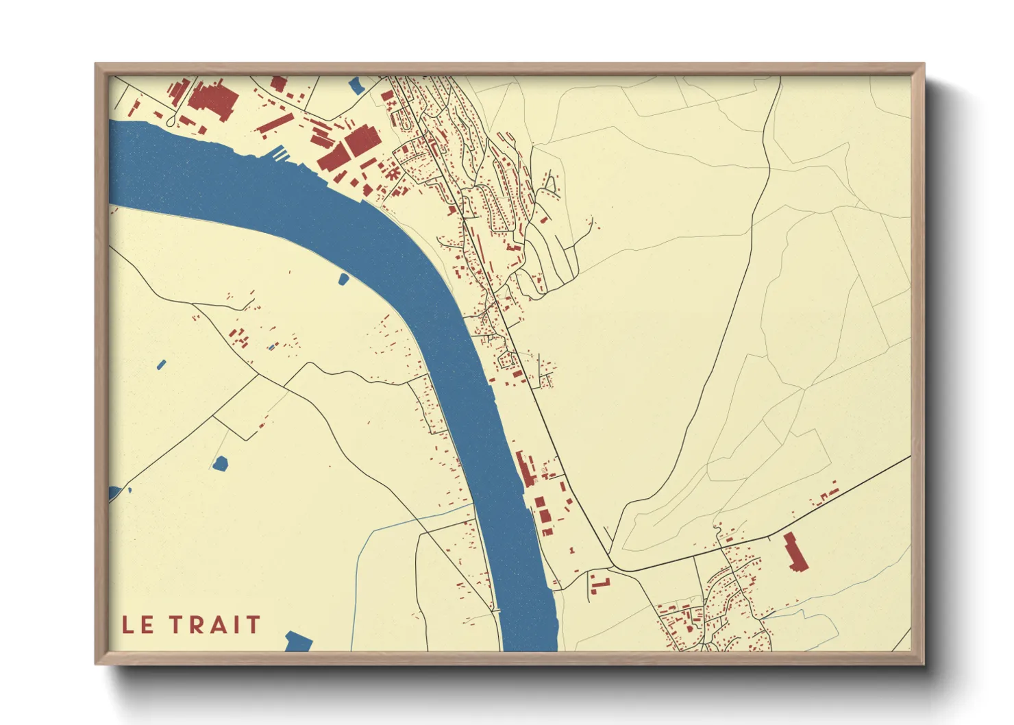 Une affiche de carte sur Le Trait