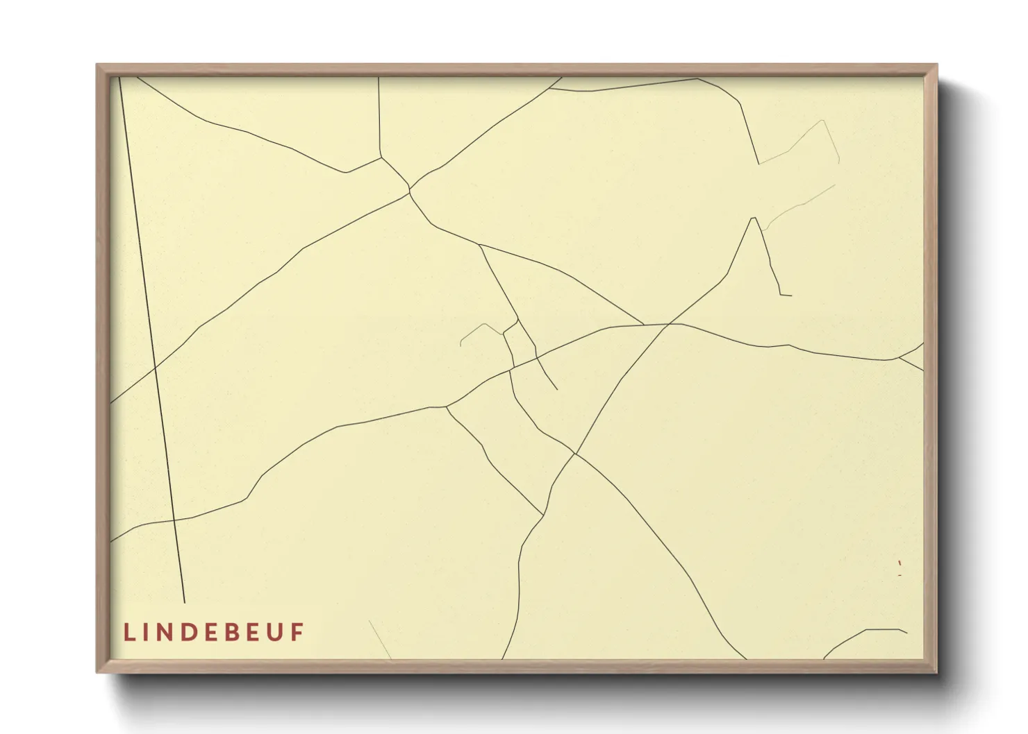 Une affiche de carte sur Lindebeuf