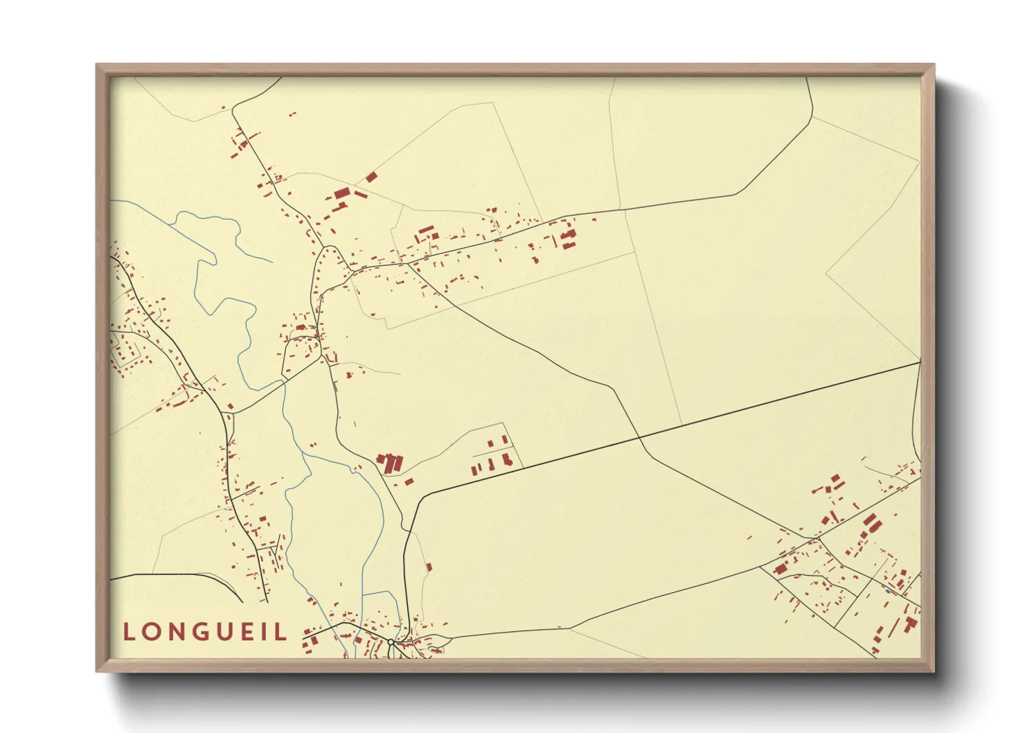 Une affiche de carte sur Longueil