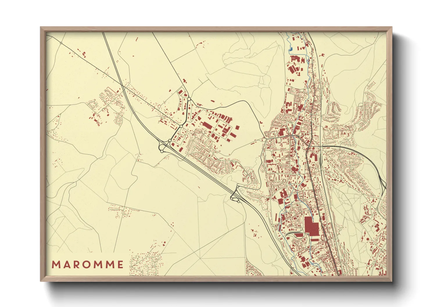 Une affiche de carte sur Maromme