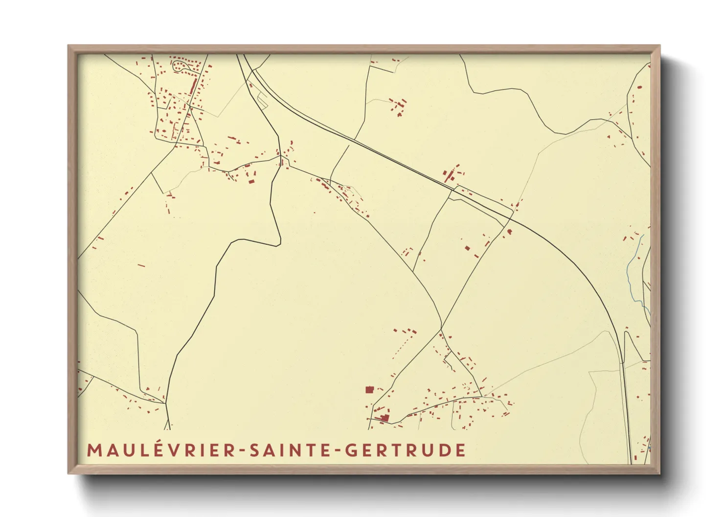 Une affiche de carte sur Maulévrier-Sainte-Gertrude
