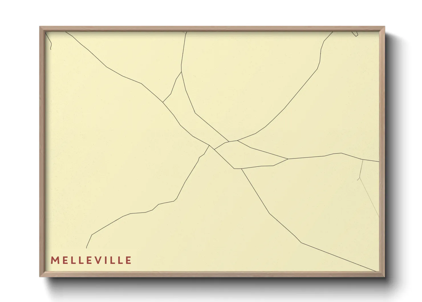 Une affiche de carte sur Melleville