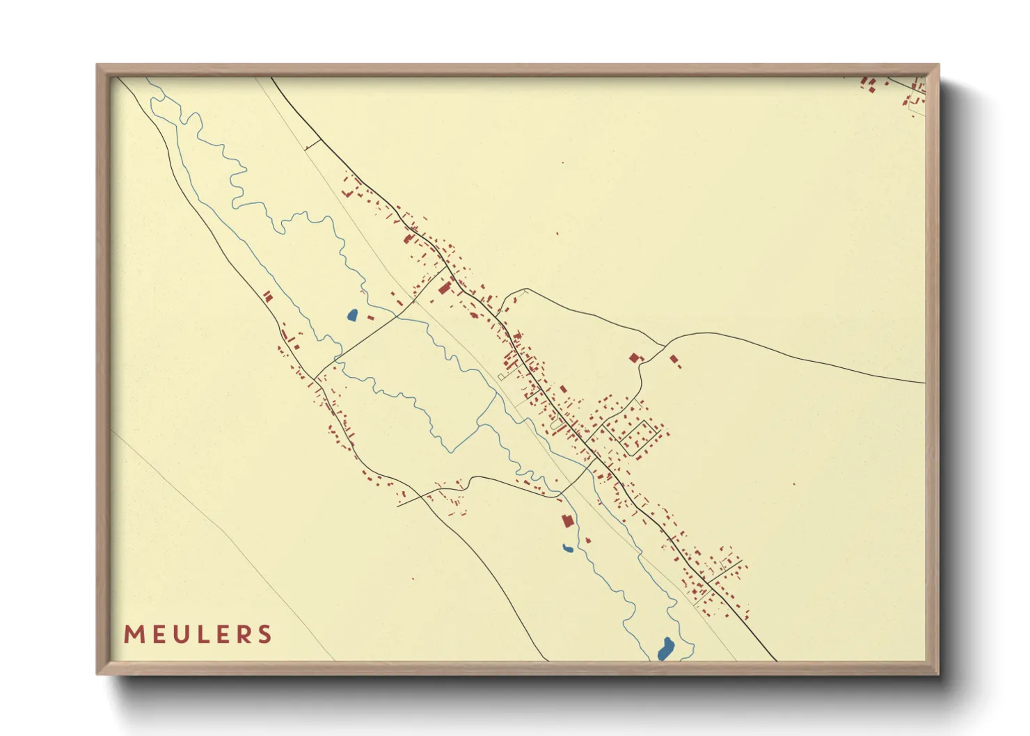 Une affiche de carte sur Meulers