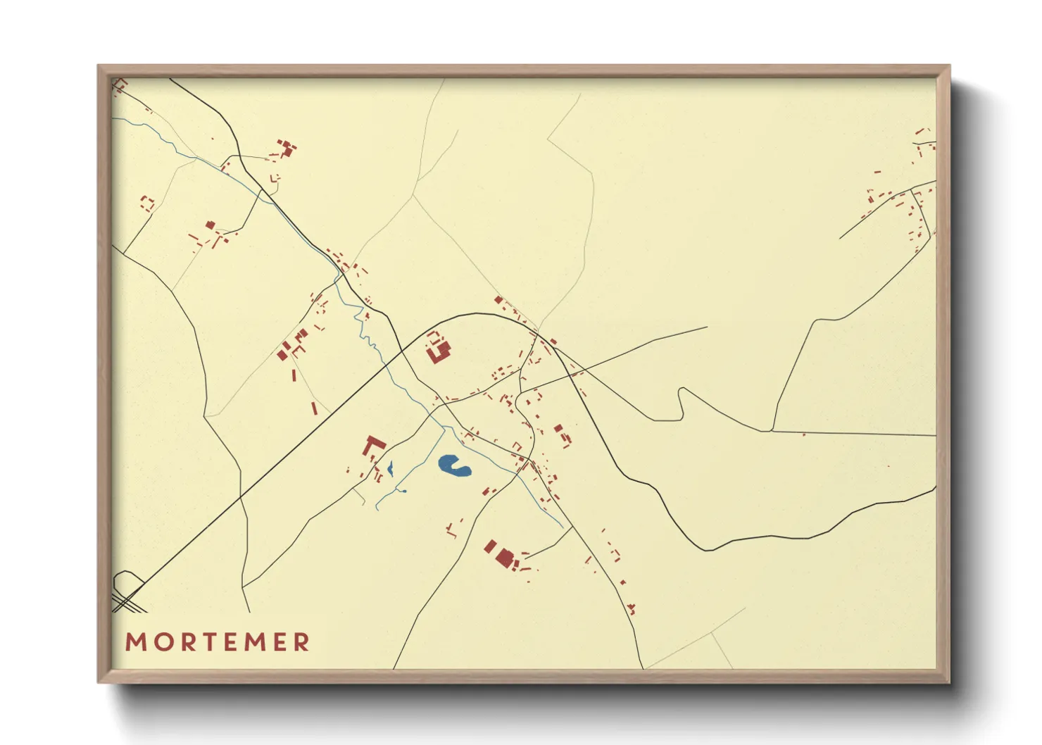 Une affiche de carte sur Mortemer