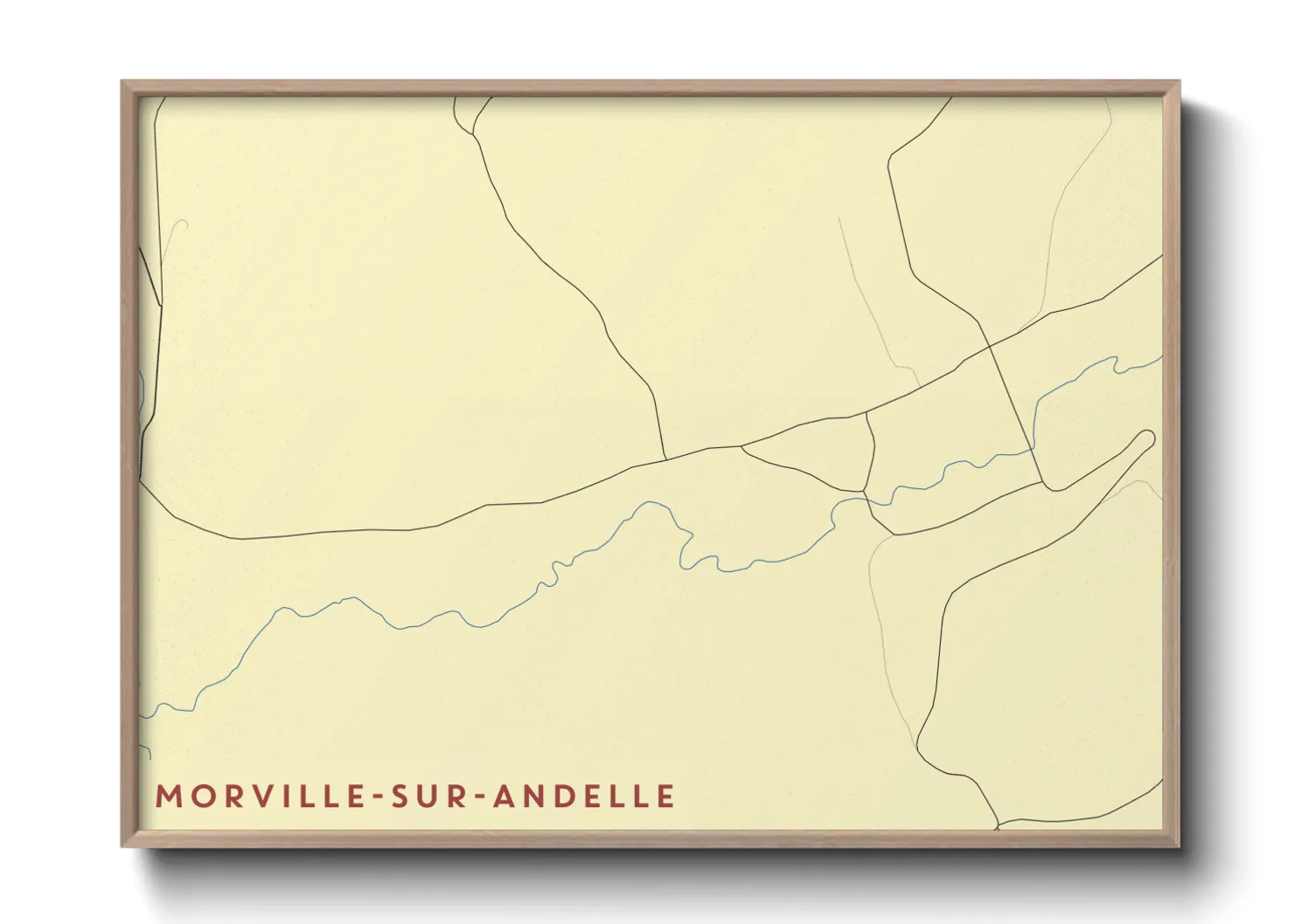 Une affiche de carte sur Morville-sur-Andelle