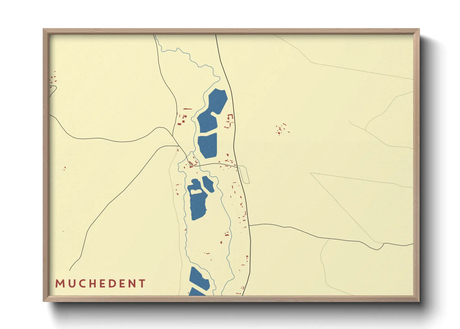 Une affiche de carte sur Muchedent