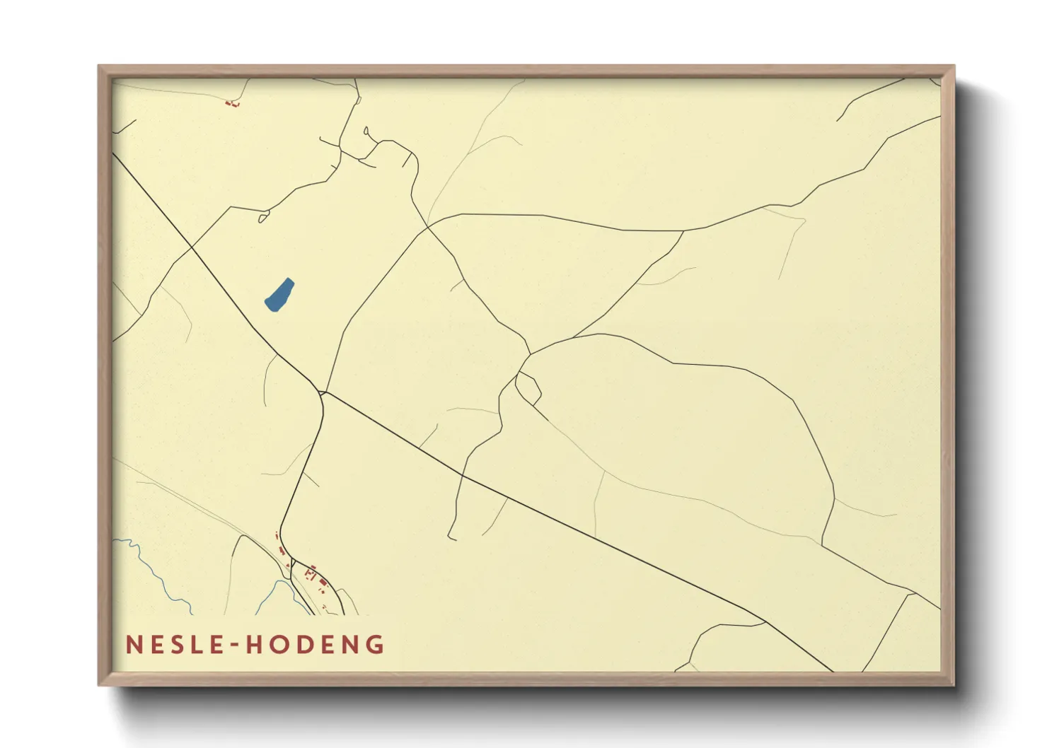 Une affiche de carte sur Nesle-Hodeng