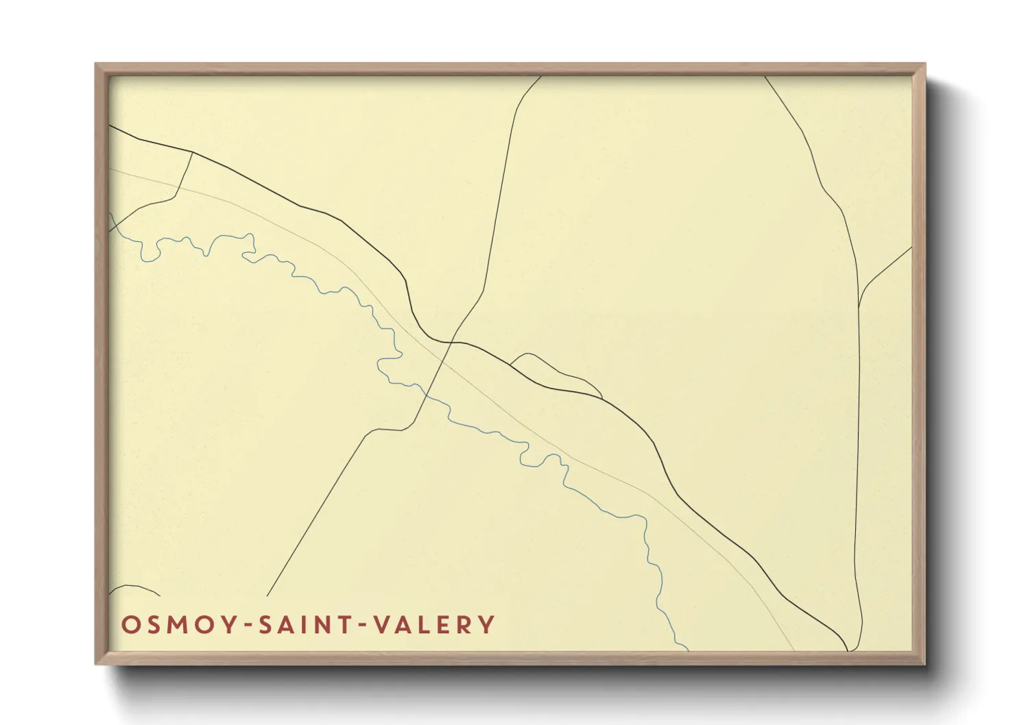 Une affiche de carte sur Osmoy-Saint-Valery