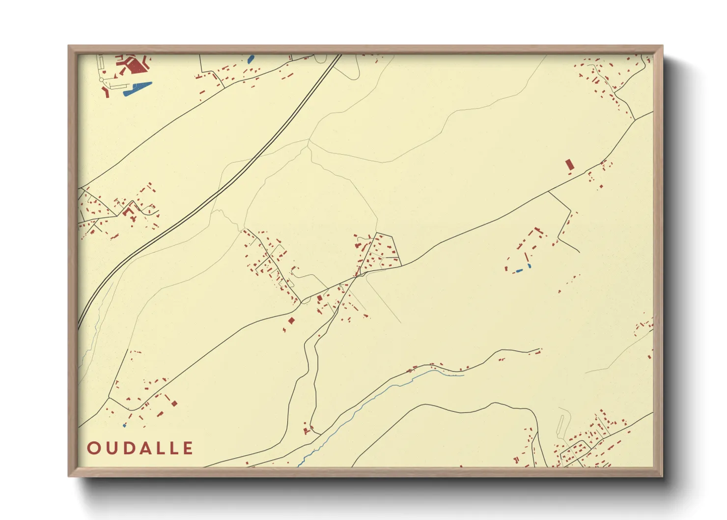 Une affiche de carte sur Oudalle