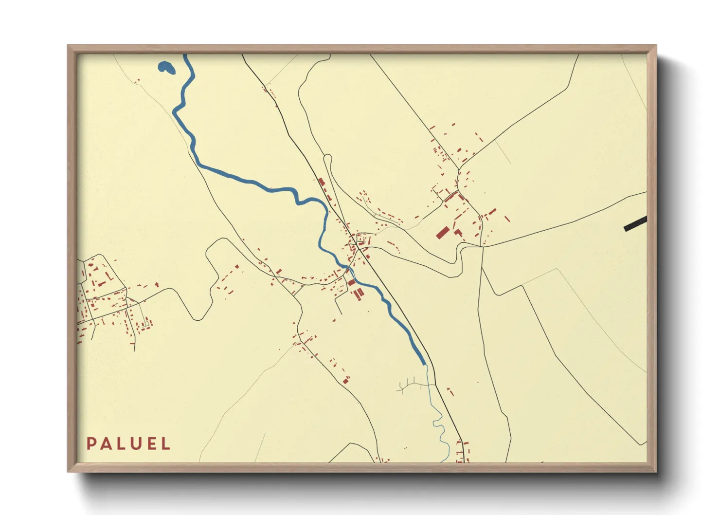 Une affiche de carte sur Paluel
