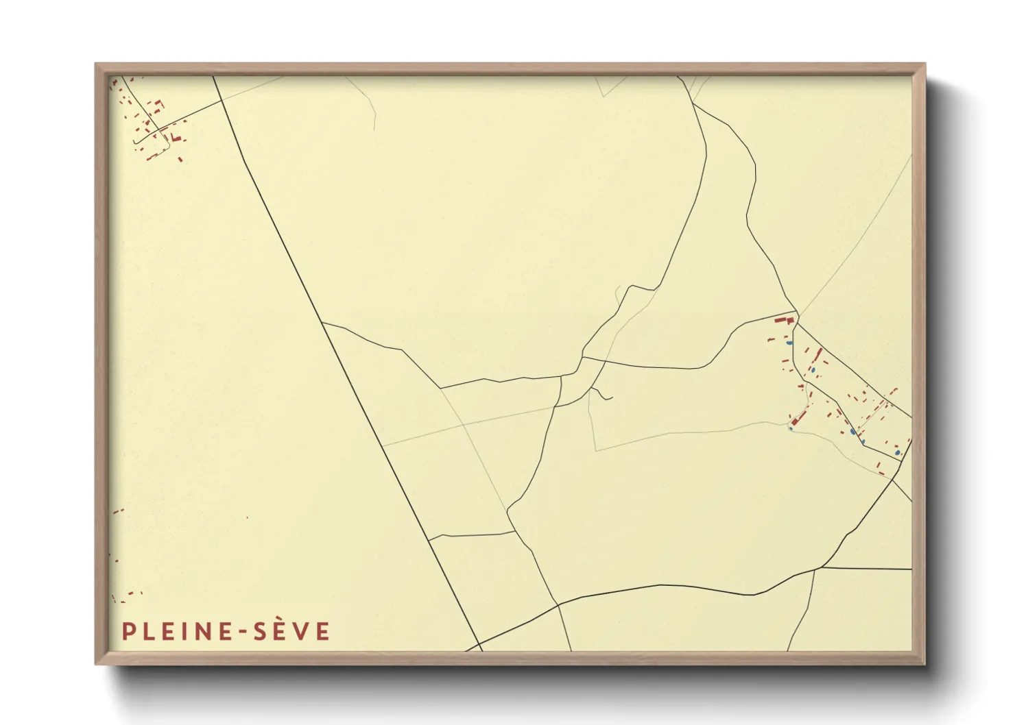 Une affiche de carte sur Pleine-Sève