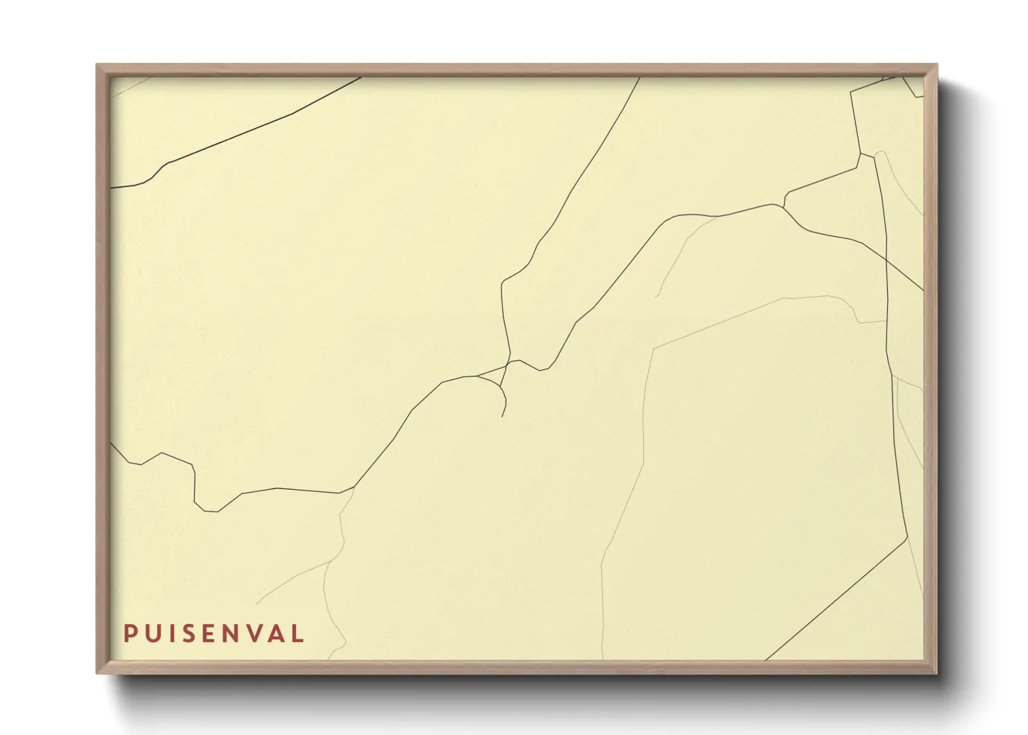 Une affiche de carte sur Puisenval