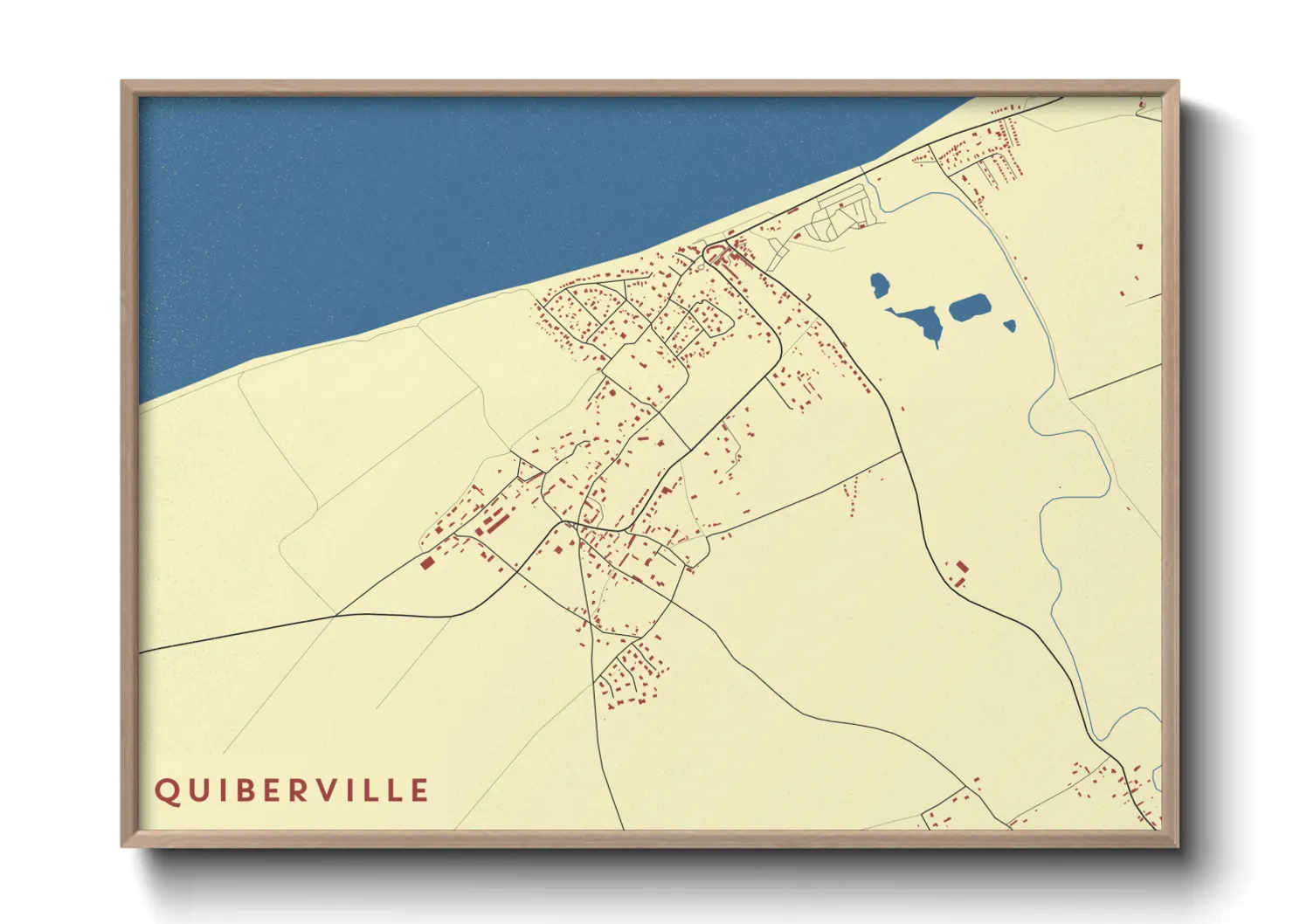 Une affiche de carte sur Quiberville