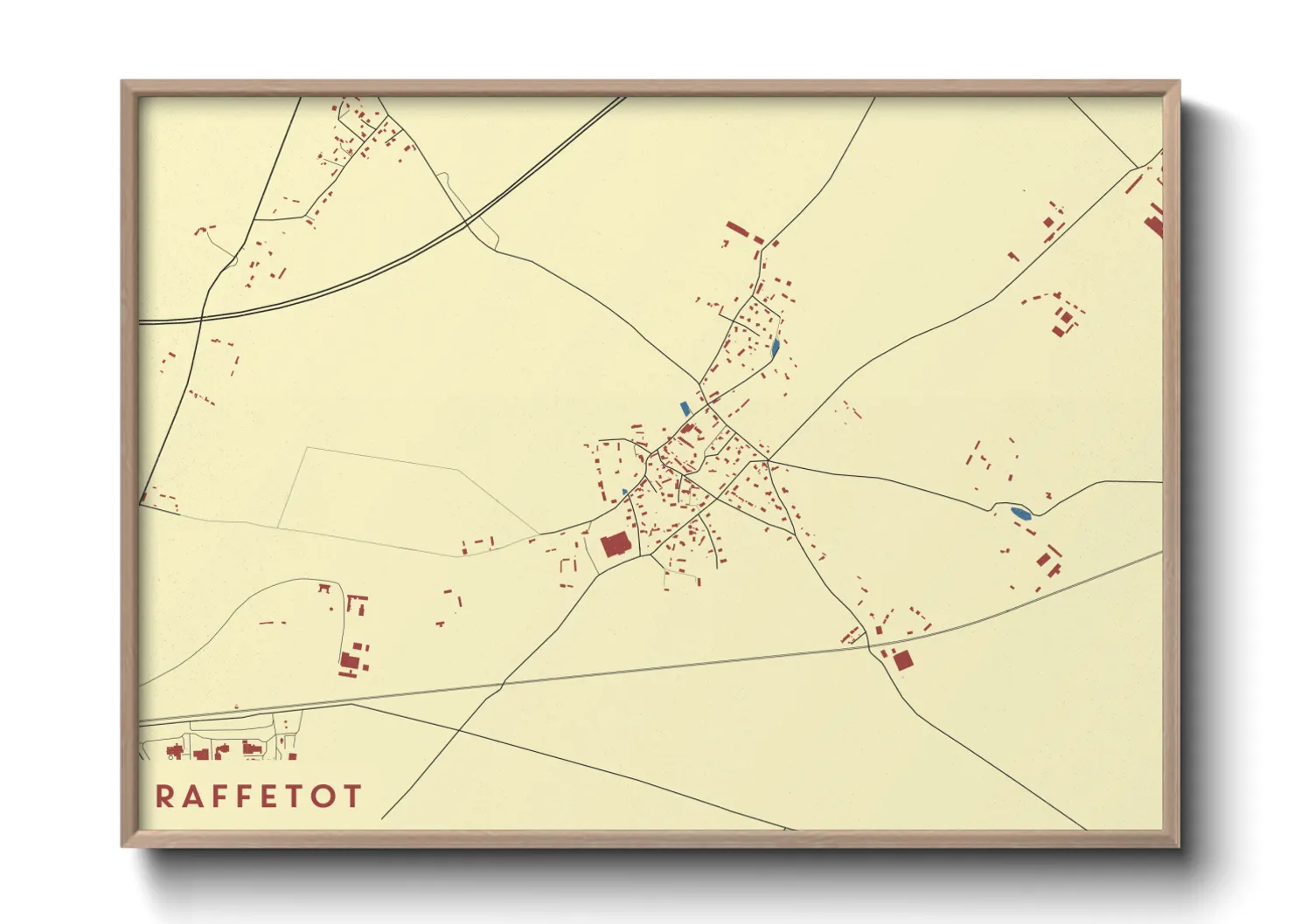 Une affiche de carte sur Raffetot