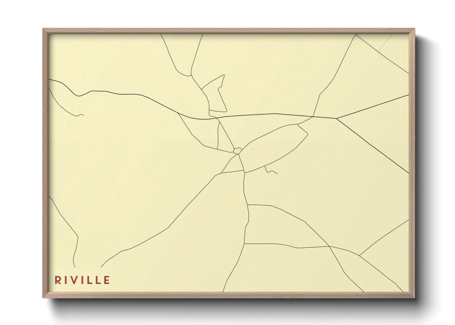Une affiche de carte sur Riville