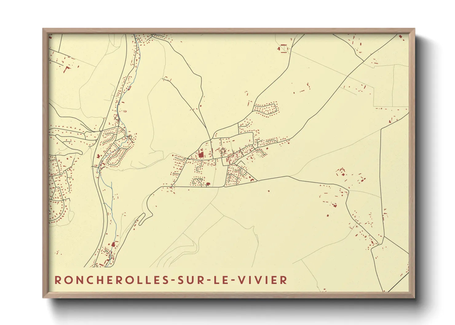 Une affiche de carte sur Roncherolles-sur-le-Vivier
