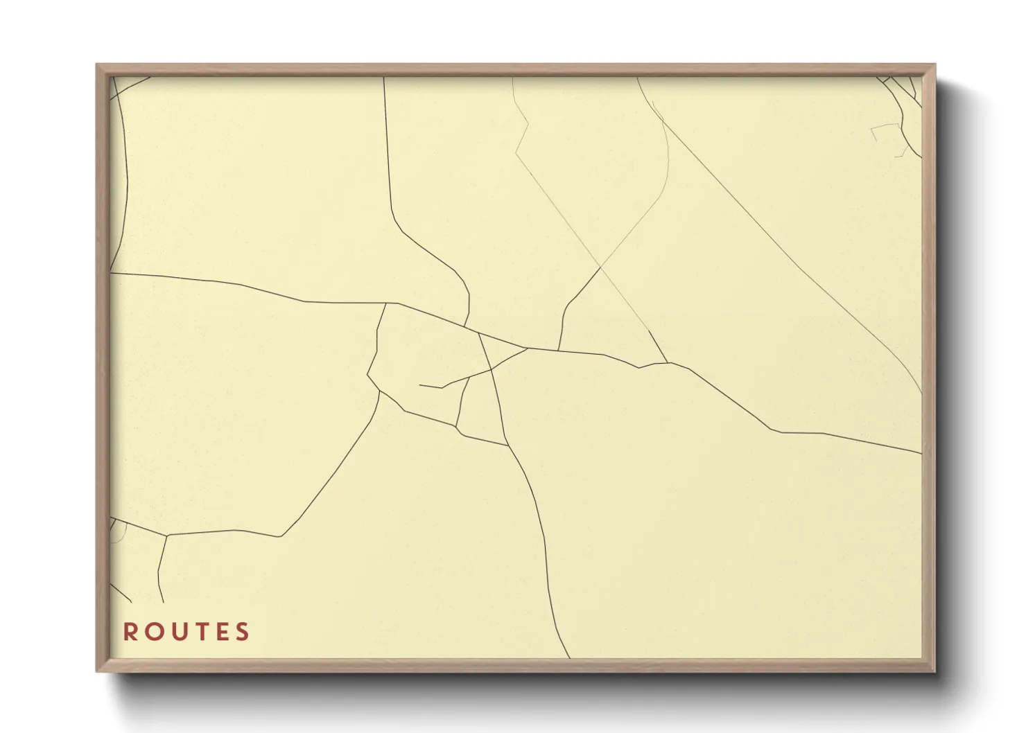 Une affiche de carte sur Routes