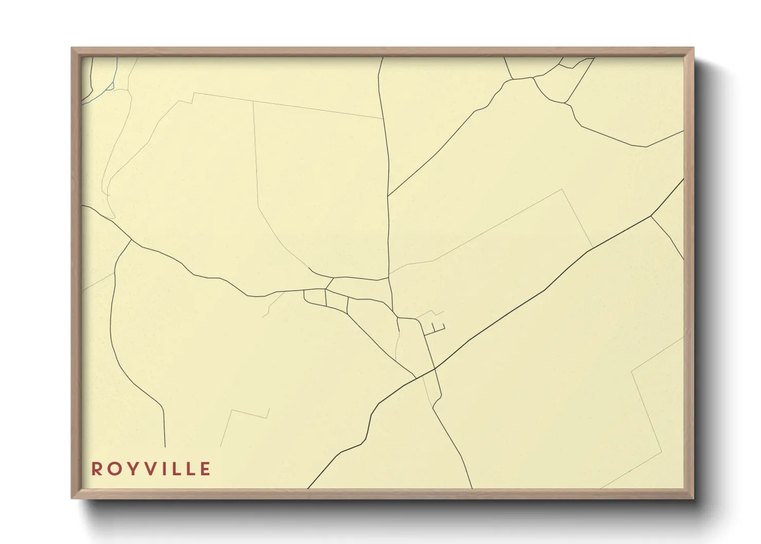 Une affiche de carte sur Royville