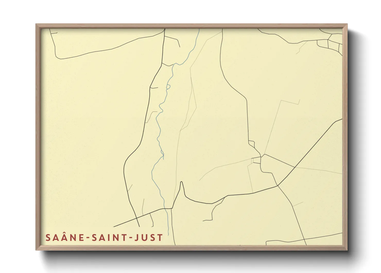 Une affiche de carte sur Saâne-Saint-Just