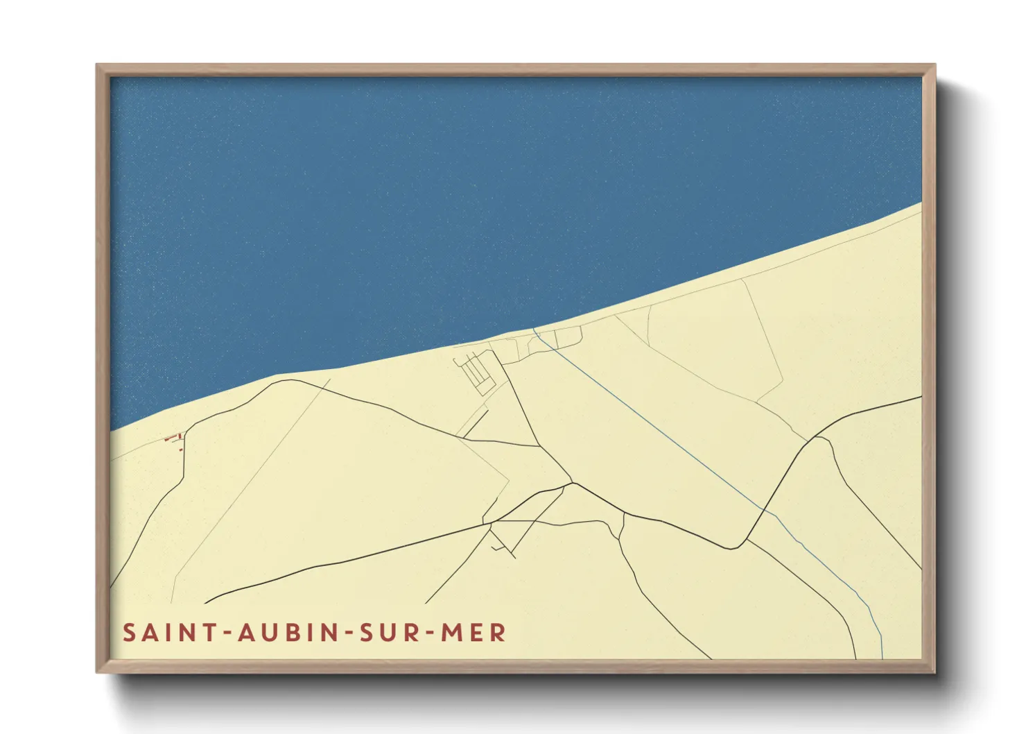 Une affiche de carte sur Saint-Aubin-sur-Mer