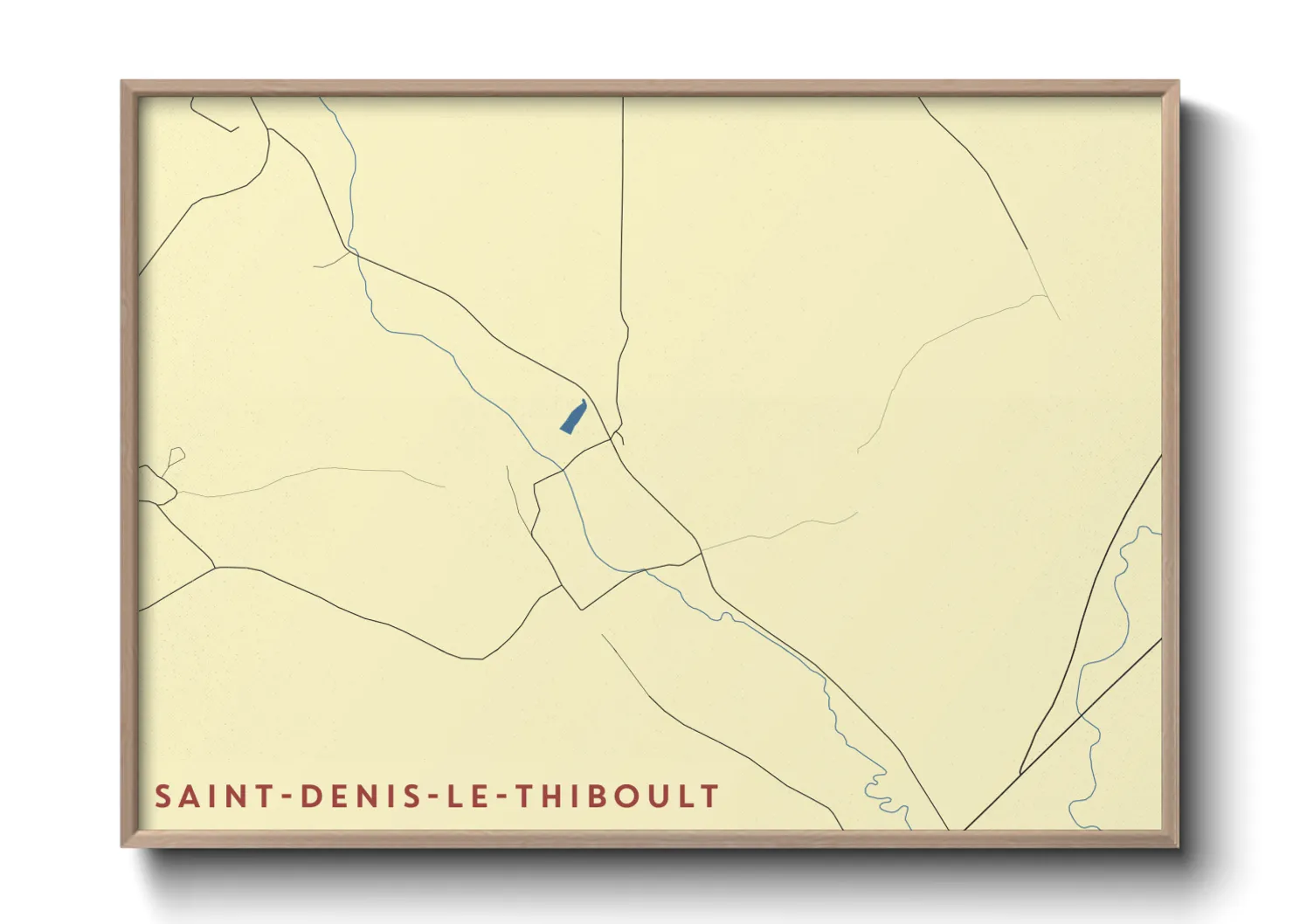 Une affiche de carte sur Saint-Denis-le-Thiboult