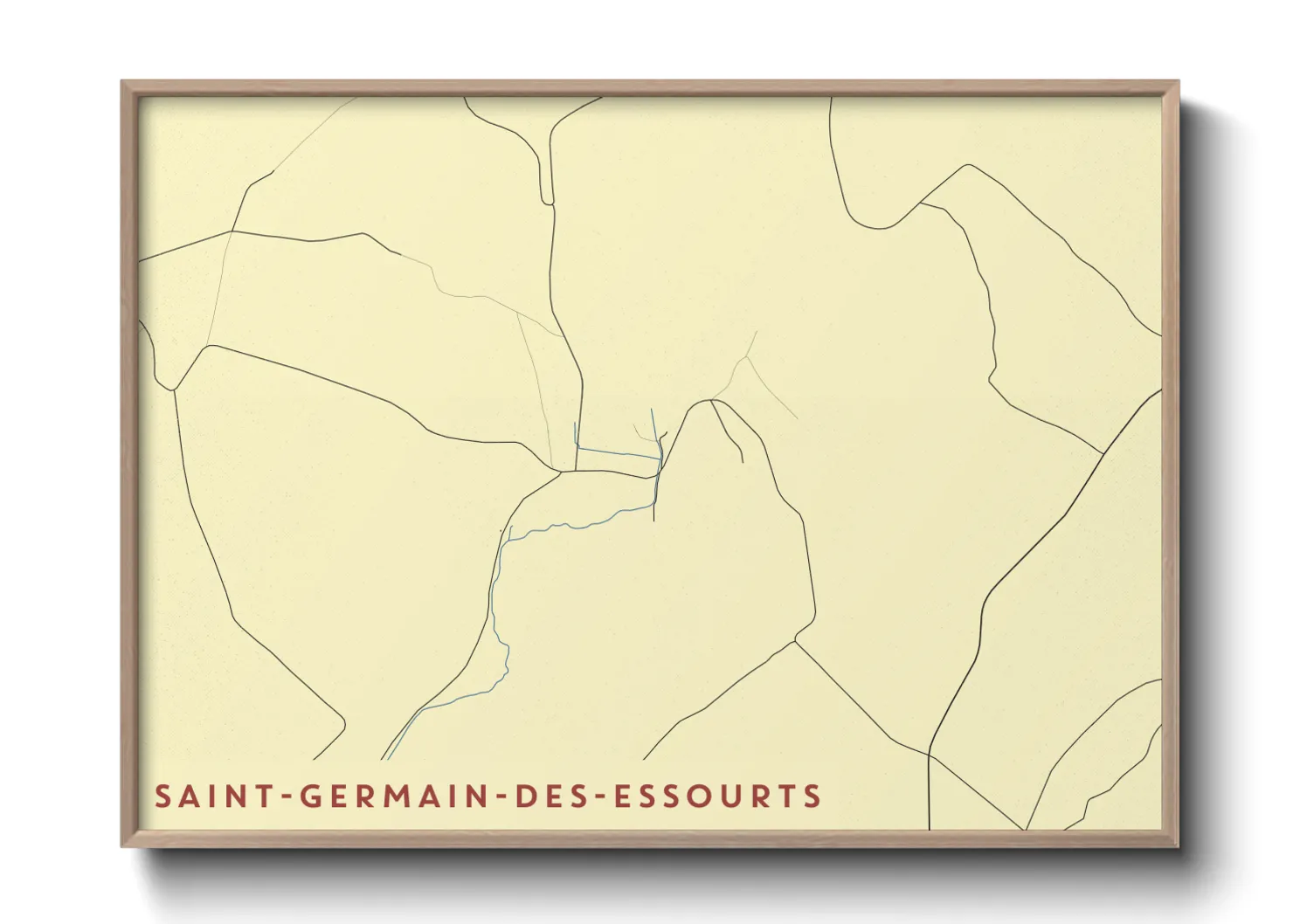 Une affiche de carte sur Saint-Germain-des-Essourts