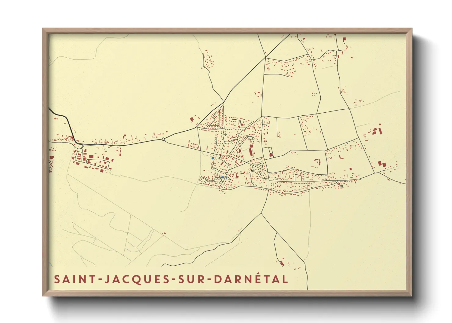 Une affiche de carte sur Saint-Jacques-sur-Darnétal