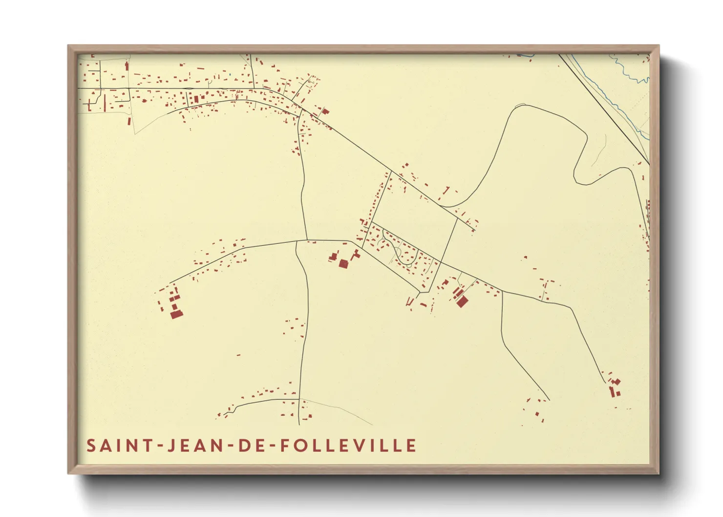 Une affiche de carte sur Saint-Jean-de-Folleville