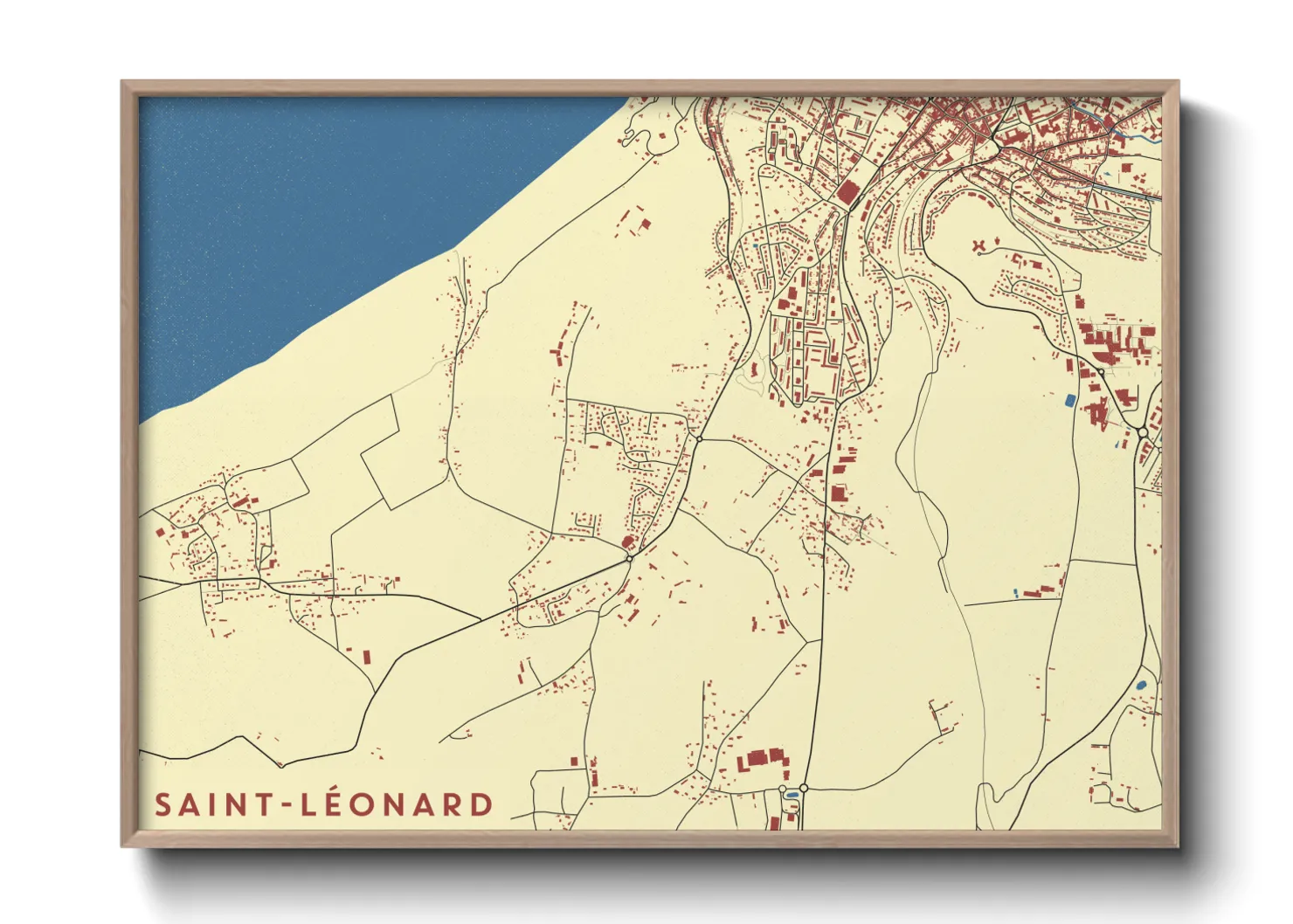 Une affiche de carte sur Saint-Léonard