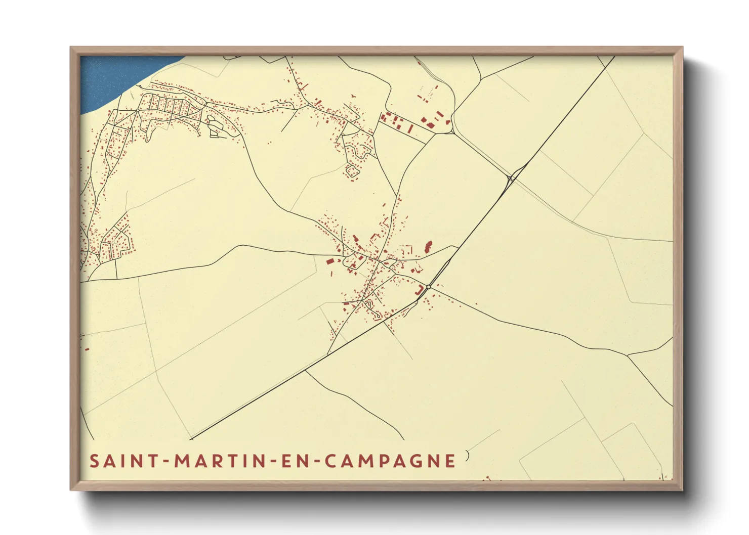 Une affiche de carte sur Saint-Martin-en-Campagne