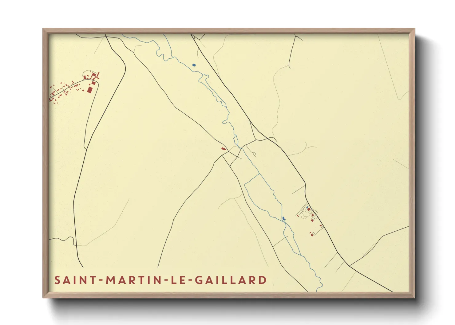 Une affiche de carte sur Saint-Martin-le-Gaillard