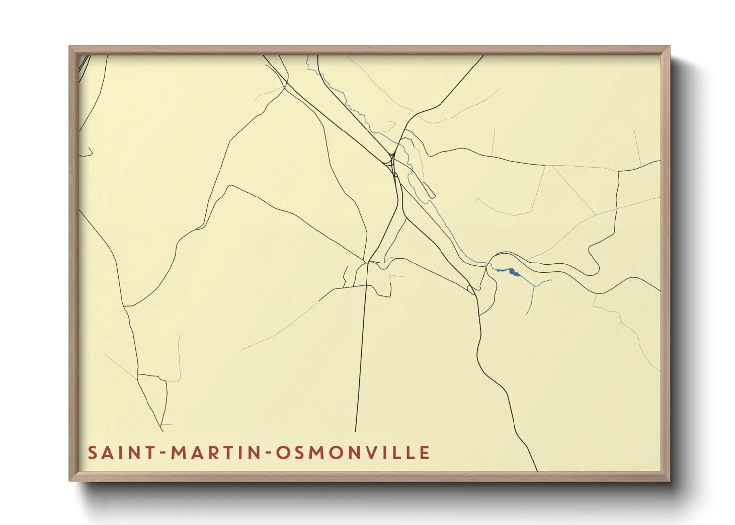Une affiche de carte sur Saint-Martin-Osmonville
