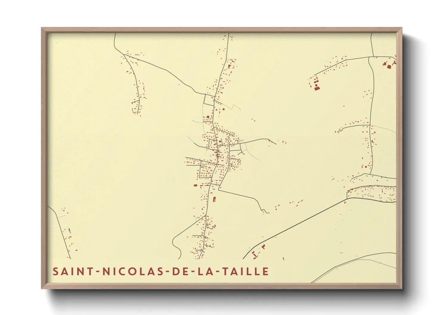 Une affiche de carte sur Saint-Nicolas-de-la-Taille