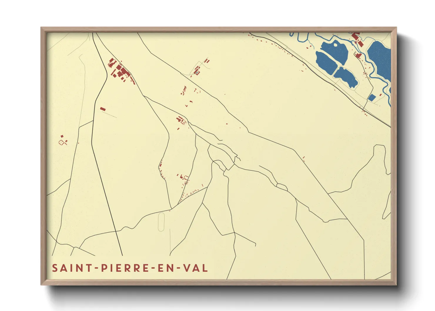 Une affiche de carte sur Saint-Pierre-en-Val