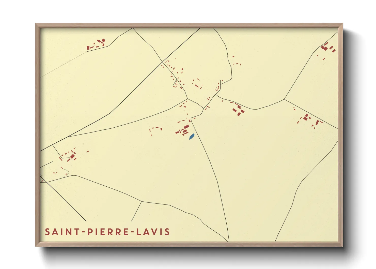 Une affiche de carte sur Saint-Pierre-Lavis