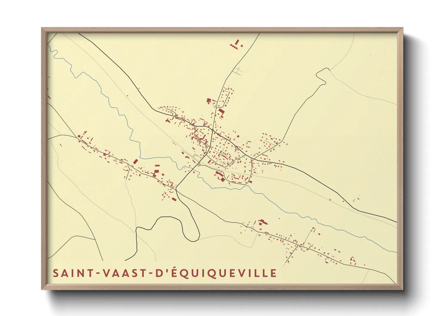 Une affiche de carte sur Saint-Vaast-d'Équiqueville