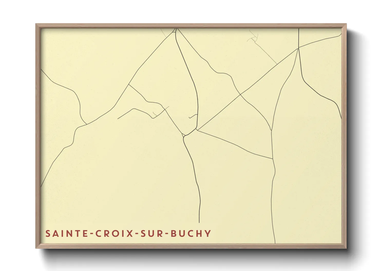 Une affiche de carte sur Sainte-Croix-sur-Buchy