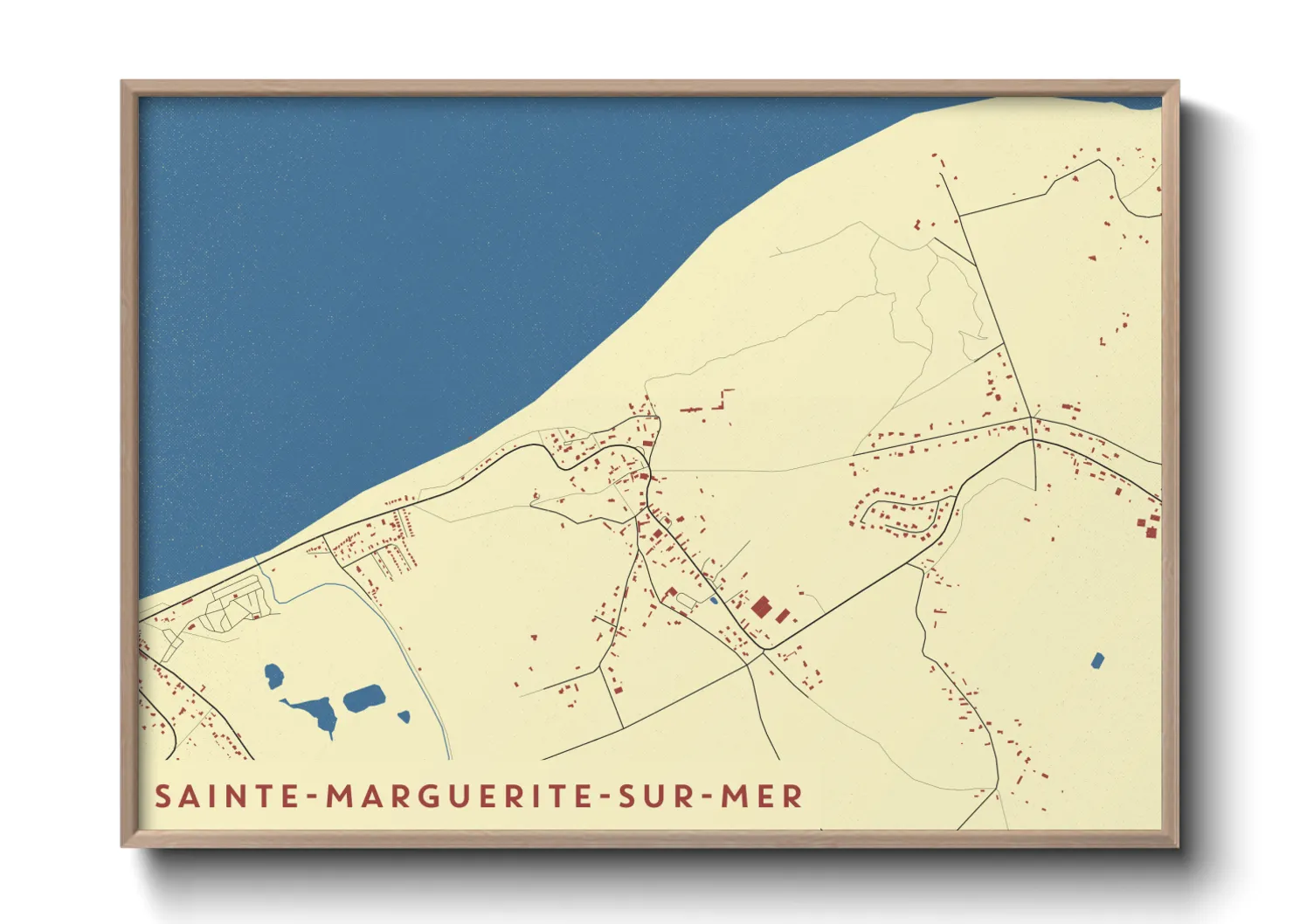Une affiche de carte sur Sainte-Marguerite-sur-Mer