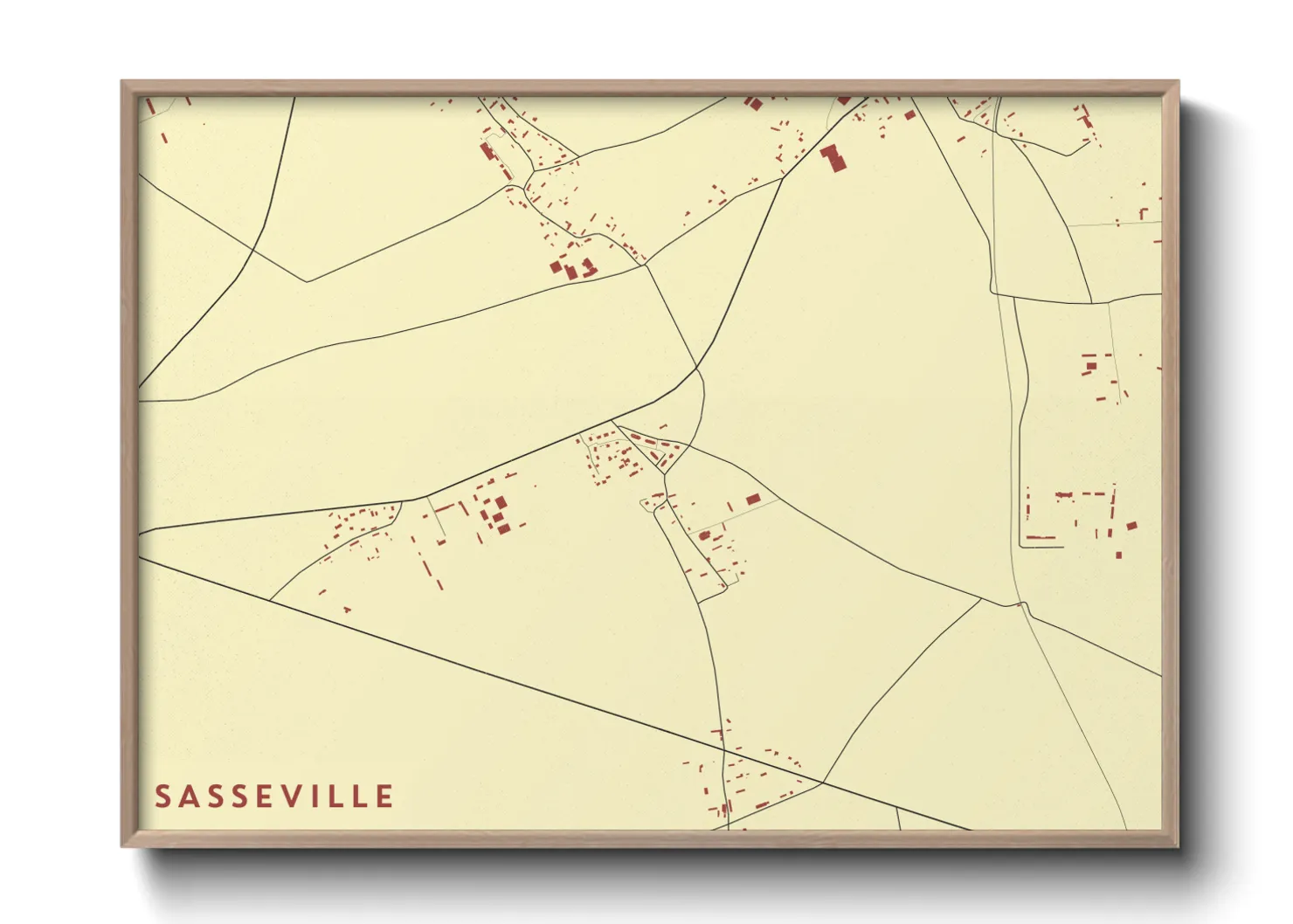 Une affiche de carte sur Sasseville
