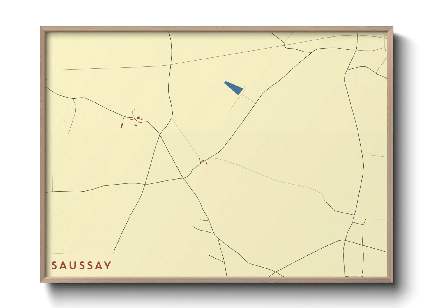 Une affiche de carte sur Saussay