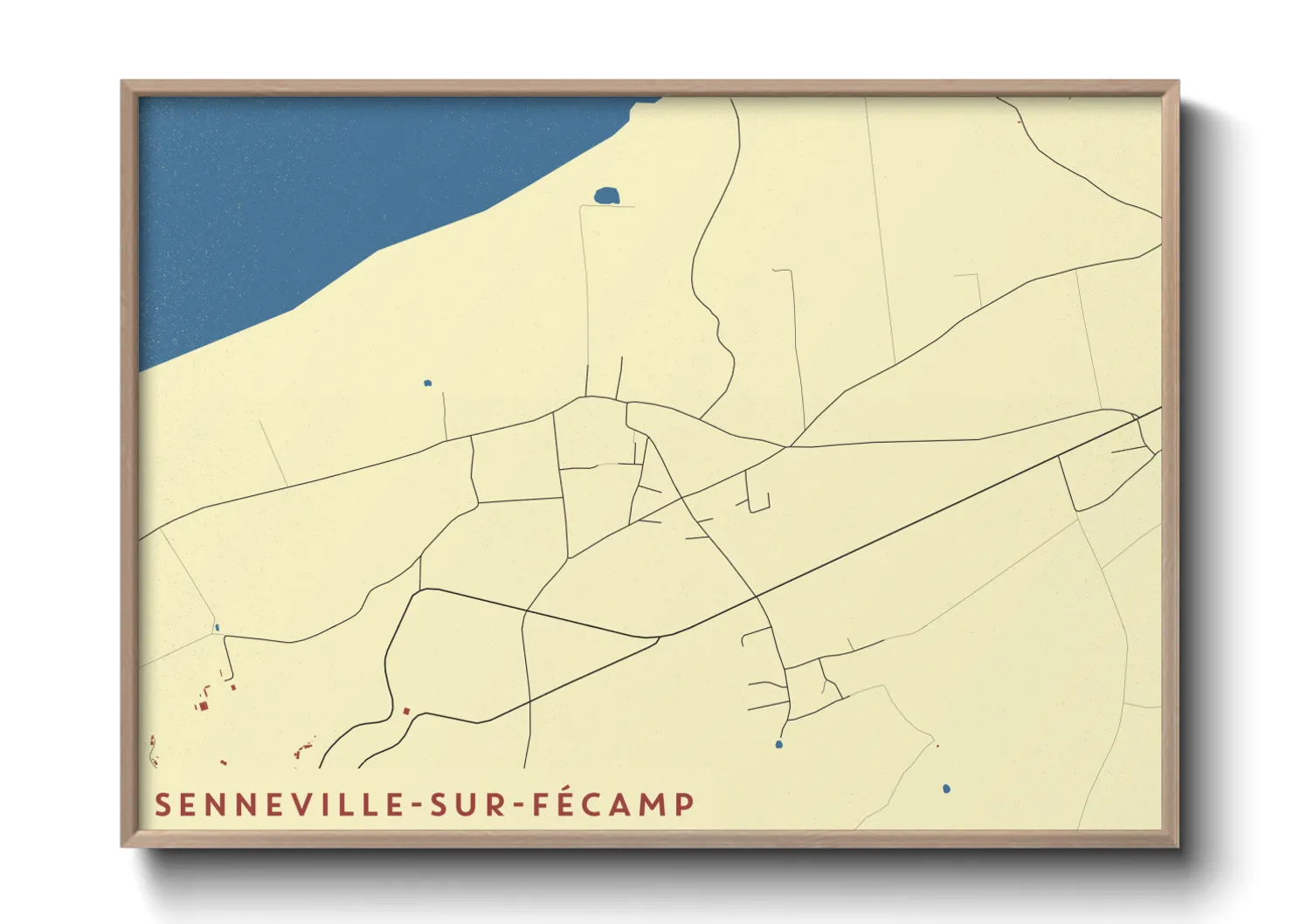 Une affiche de carte sur Senneville-sur-Fécamp