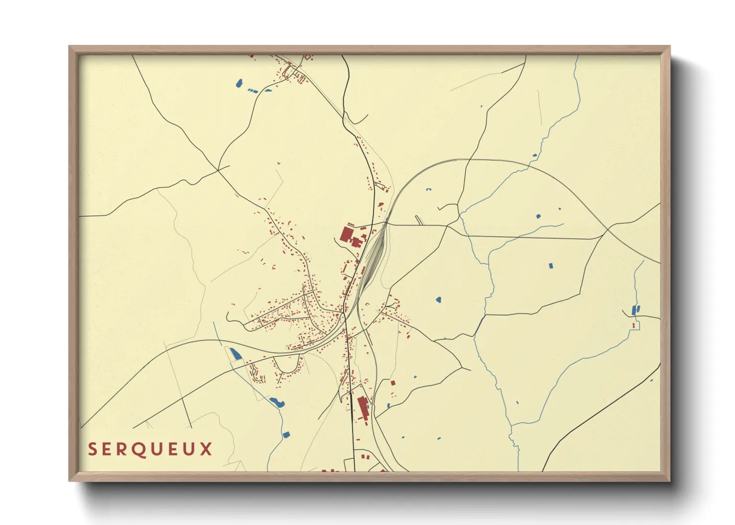 Une affiche de carte sur Serqueux