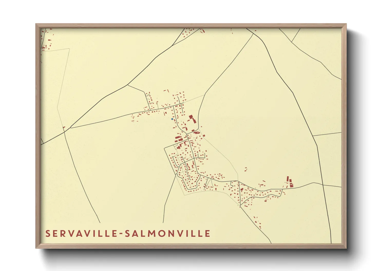 Une affiche de carte sur Servaville-Salmonville