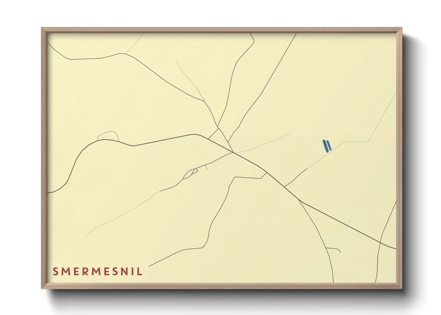 Une affiche de carte sur Smermesnil