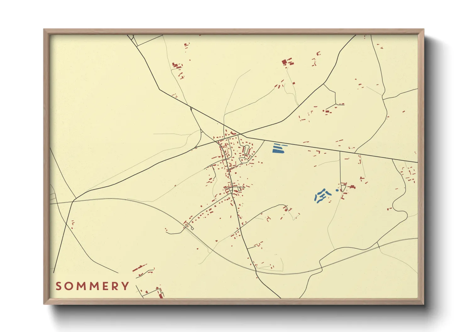 Une affiche de carte sur Sommery