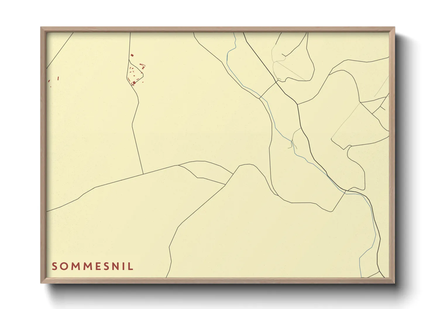 Une affiche de carte sur Sommesnil